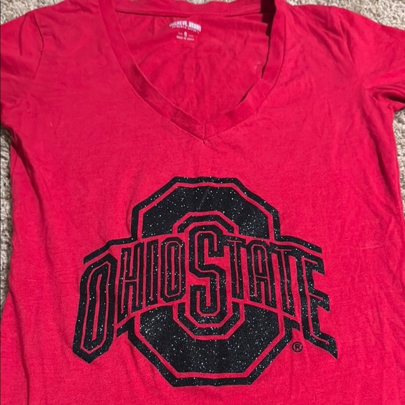 Ohio State Women's Red V-Neck Top - Picture 2 of 3